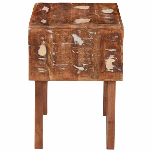 VidaXL vidaXL End Table with Shelf Brown 40 x 32 x 46 cm Solid Reclaim Wood 2