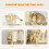PawHut 134cm Multi-Level Cat Tree – Beige 5
