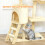 PawHut 134cm Multi-Level Cat Tree – Beige 7