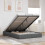 VidaXL vidaXL Ottoman Bed Frame Dark Grey Queen Size Fabric 1