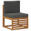 VidaXL vidaXL Outdoor-Sofagarnitur 7 stk. Natur und Anthrazit Polyester 4