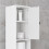 180cm Slim White Bathroom Cabinet with Drawer 8