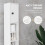 180cm Slim White Bathroom Cabinet with Drawer 5