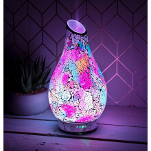 Desire Aroma Humidifier Lamp - Mosaic (LP45503) Color-Changing Glass Diffuser, 100ml Tank, 230V UK Plug_Special Gift