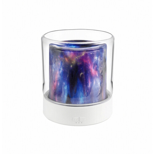 Colorful Light Flame Aromatherapy Humidifier Home Ambient Light Desktop Fragrance Diffuser(White)_Special Gift