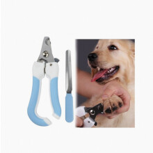 Two-piece Pet Toe Stainless Steel Cat and Dog Nail Clipper Filee, Size:S(Blue)_Special Gift