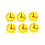 6pcs 4 Inch Student Learning Clock Model Teacher Gear Clock 12/24 Hour School Learning Tools_Special Gift 1