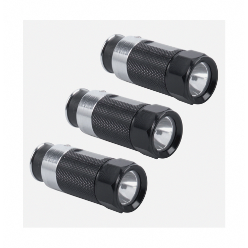3Pcs Mini LED Flashlights Car Lighter Rechargeable Flashlight_Special Gift
