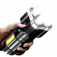 Superhelle LED-Taschenlampe mit 10.000.000 Lumen, USB-wiederaufladbar – taktisches Licht – besonderes Geschenk