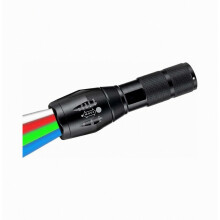 Wiederaufladbare Multifunktions-Taschenlampe, leistungsstarke blaue LED-Taschenlampe mit einstellbarem Zoomfokus, 4-in-1-Lichtmodi, kompatibel mit Na
