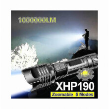 (XHP50A1) 1000000 Lumen Super Xhp190 Leistungsstarke LED-Taschenlampe 18650 Xhp90 LED-Taschenlampe USB-wiederaufladbar Taktische Taschenlampe - ein b