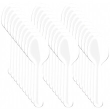 (Taille unique, comme illustré) 200 cuillères jetables en plastique transparent, compatibles avec les desserts et les crèmes glacées.