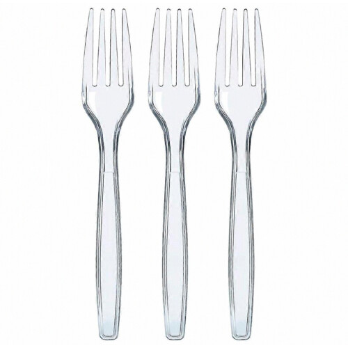 Posate di plastica trasparente usa e getta, posate usa e getta resistenti, regalo speciale
