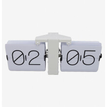 Big Flip Clock 36x13.9cm, 24H Automatic Flip Movement, White PT_Special Gift
