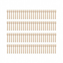 (knife compatiblek spoon, One size) Pack of 100 Disposable Wooden Spoon compatiblek Knife Utensils Cutlery compatible Parties Camping Gatherings Birc