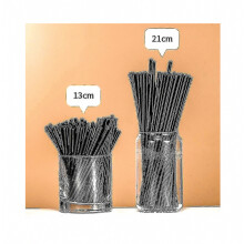 500pcs Disposable Black Cocktail Straws 21cm & 13cm Long & Short compatible Wedding Party Supplies_Special Gift