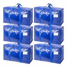 Extra Large Heavy-Duty Moving Bags with Reincompatibleced Handles and Heavy-Duty Zippers, Clothes Storage Bag,compatible Dorm 6Pack_Special Gift