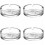 Large Glass Ashtray. Cigarette Grove Stackable. (Set of 4)_Special Gift 1