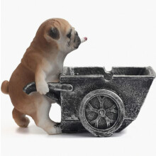 Posacenere creativo, set di posacenere a forma di cane carino e divertente, posacenere moderno portatile da tavolo, portacenere da scrivania in ceram