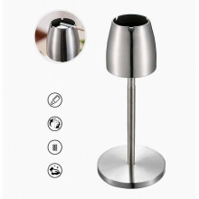 Posacenere da esterno in acciaio inox con supporto telescopico - Antivento, grande capacità, facile da pulire, base antiscivolo_Ottima idea regalo