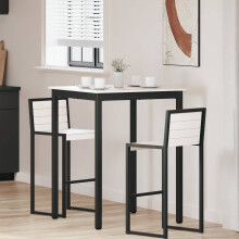 vidaXL Bar Table White 80 x 80 x 105 cm Solid Pine Wood