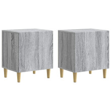 vidaXL Bedside Cabinet 2 pcs Grey Sonoma 43 x 34.5 x 50 cm