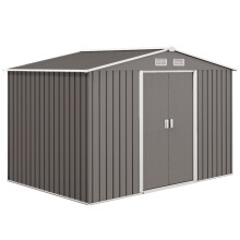 9x6FT Metal Garden Shed with Roof & Ventilation