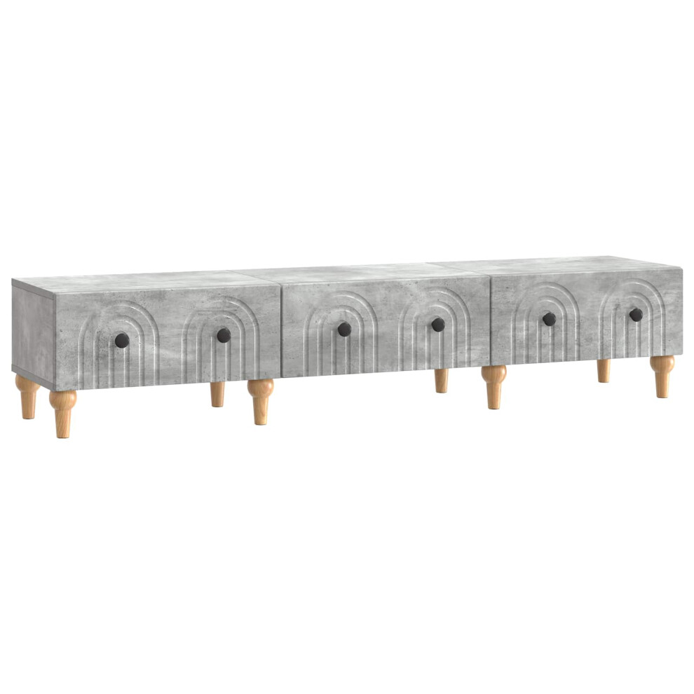 Vidaxl Tv Cabinet Concrete Grey 147 X 34.5 X 30 Cm Engineered Wood