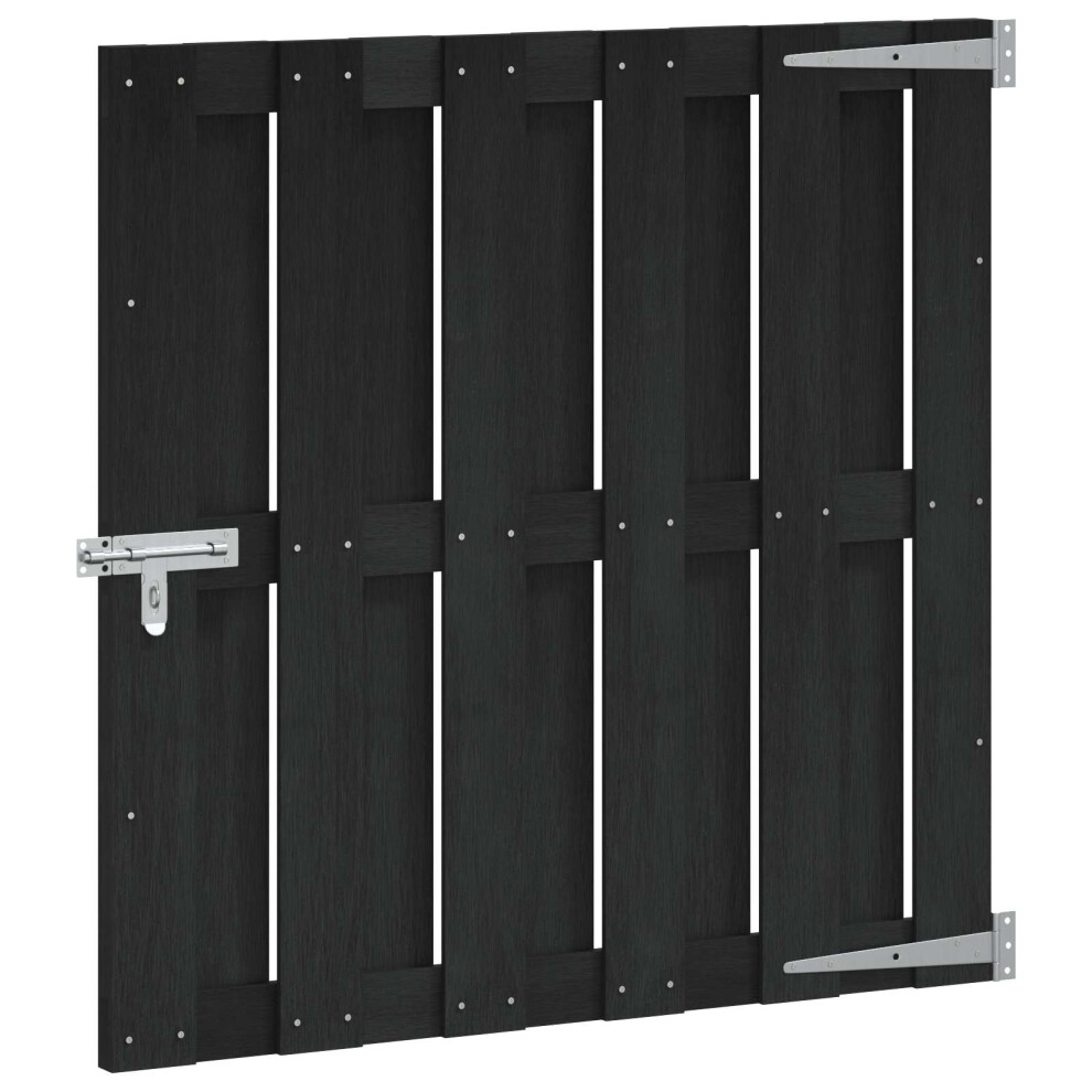 Vidaxl Garden Gate 100 X 100 Cm Wpc And Aluminium Black