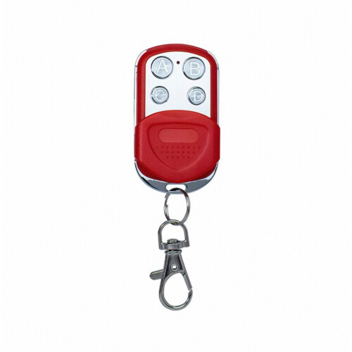 433MHz Universal Garage Door Remote Control Four-Button Code Copying Remote Control compatible Gate Barrier Roller Door Red_Special Gift