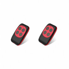 2X 433Mhz Garage Door Copy Remote Control Cloning RF Transmitter Wireless Remote Control 433Mhz compatible Gate Duplicator,Red_Special Gift