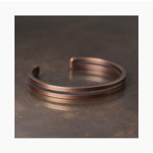 Pure Copper Handcrafted Metal Bracelet Rustic Vingtage Punk Unisex Cuff Bangle Carved Manmade Jewelry Men Women Gift_Special Gift