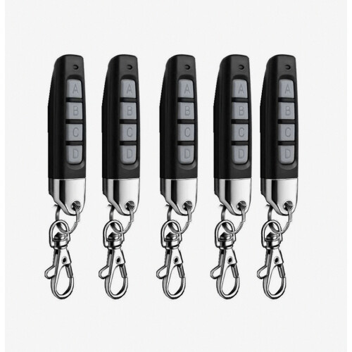 5pcs 433MHz Remote Control Compact Wireless Duplicator compatible Garage Doors Gates Systems Universal Compatibility Black_Special Gift