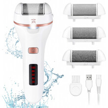 Elektrische Hornhautfeile mit 3 Polieraufsätzen, USB-aufladbar – Besonderes Geschenk