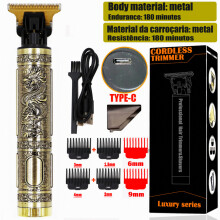 (OHS S3 Dragon Plus) Tondeuse à cheveux professionnelle sans fil Dragon Vintage, tondeuse électrique compatible avec les hommes, machine de coupe de