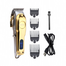 (goud) 2022 elektrische tondeuse, draadloze scheerapparaat/trimmer 0 mm, herenkapper_Speciaal cadeau
