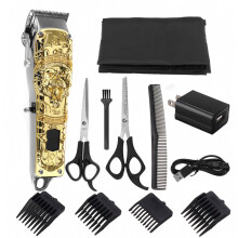 0,1-3 mm elektrische haartrimmer voor heren, draadloze, oplaadbare tondeuse, schaar met 4 opzetkammen_Speciaal cadeau