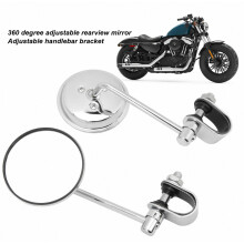 Espejo retrovisor compatible motocicleta con rotación de 360 y soporte ajustable compatible manillar, compatible con motocicletas retro. Regalo espe