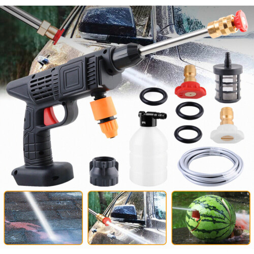 Battery Powered Pressure Washer, Multi-Function Adjustment compatible Various Cleaning Needs, Cordless Design compatible Unmatched Mobility, Quick Co 2