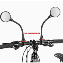 2 espejos retrovisores universales compatible motocicleta, giratorios 360, compatible manillar de bicicleta, tipo ala de bicicleta. Regalo especial.