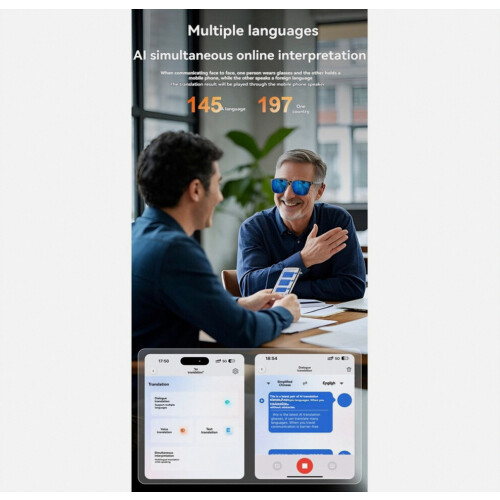 Έξυπνα γυαλιά AI Bluetooth 5.4 Μεταφραστής σε πραγματικό χρόνο για 145 γλώσσες C_Special Gift 1