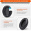 Μαξιλάρια WC Wicked Extra Thick Συμβατά με ακουστικά Sony WH-1000XM3 - Μαύρο_Ειδικό δώρο 5