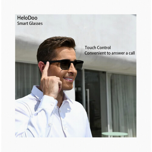 Smart Bluetooth Sunglasses with Polarized Lenses, Bluetooth 5.0 Audio, Touch Control, 12H Battery_Special Gift 2