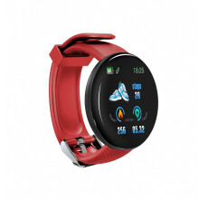 D18 Smartwatch per uomo, donna e bambini, braccialetto per il monitoraggio della pressione sanguigna e dello sport, impermeabile, con rilevamento del