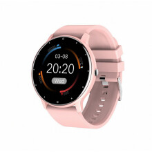 Smartwatch ZL02D per uomo e donna, Bluetooth, impermeabile, con monitoraggio della frequenza cardiaca, compatibile con iPhone e Android - Rosa - Rega