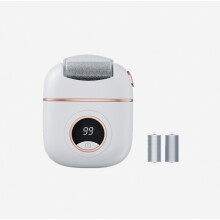 Electric Foot Grinder compatible Removing Dead Skin and Calluses with 2 Alloy Grinding Heads and LED Lighting(White)_Special Gift