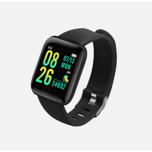 Smartwatch per uomo e donna 116 Plus Braccialetto fitness Monitoraggio frequenza cardiaca e pressione sanguigna Tracker impermeabile Smartwatch compa
