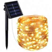 (warm white, 30M 300LED 8Mode) Solar Power String Fairy Lights 5 / 10 / 20 / 30 meters 2 / 8 Twinkle Modes Waterproof Outdoor Garland Garden Decorati