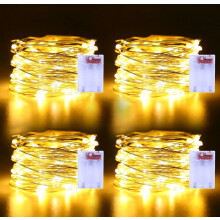YZhouD fairy lights battery operated 16.4 ft 50 LED silver_Special Gift