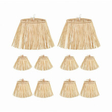 10-delige vogelverschrikkerset van raffia, accessoires voor een vogelverschrikkerkostuum, decoratie met raffia bandjes voor nek, armen en enkels - Sp